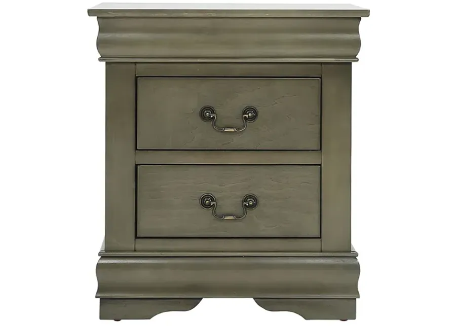 LOUIS PHILIP GREY NIGHTSTAND