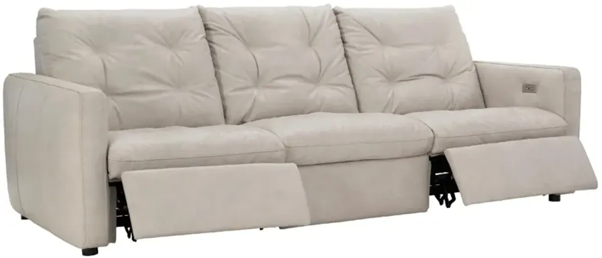 KAYA PEARL LEATHER POWER RECLINING SOFA
