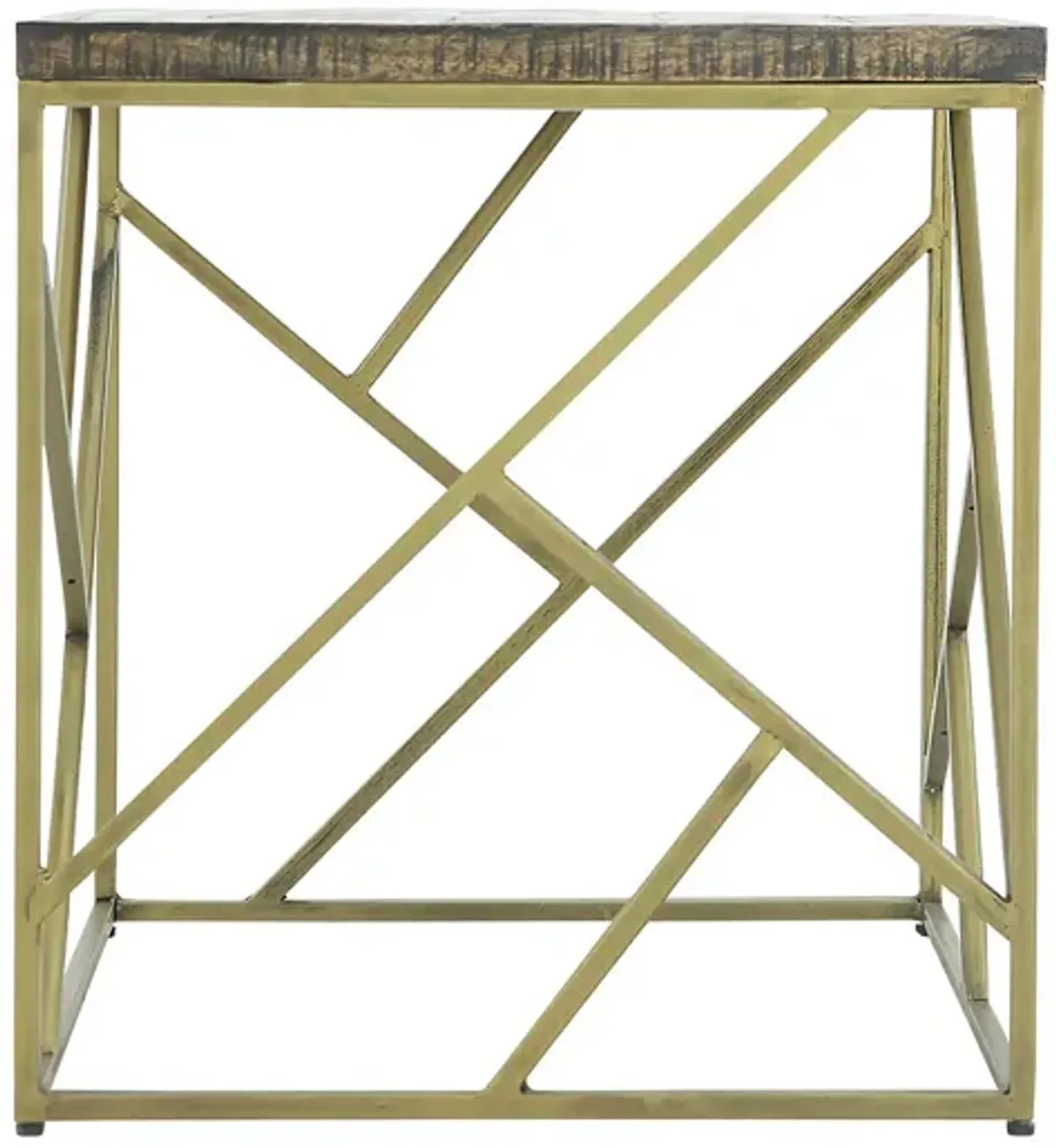 CRAZY CUT IRON END TABLE