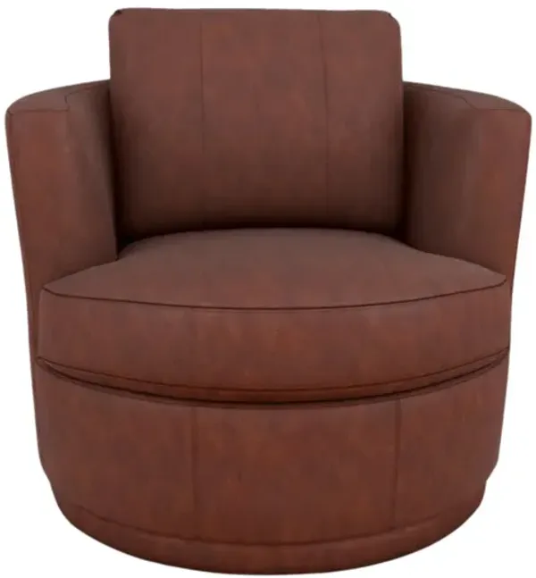 TINA HUSKY LEATHER SWIVEL CHAIR