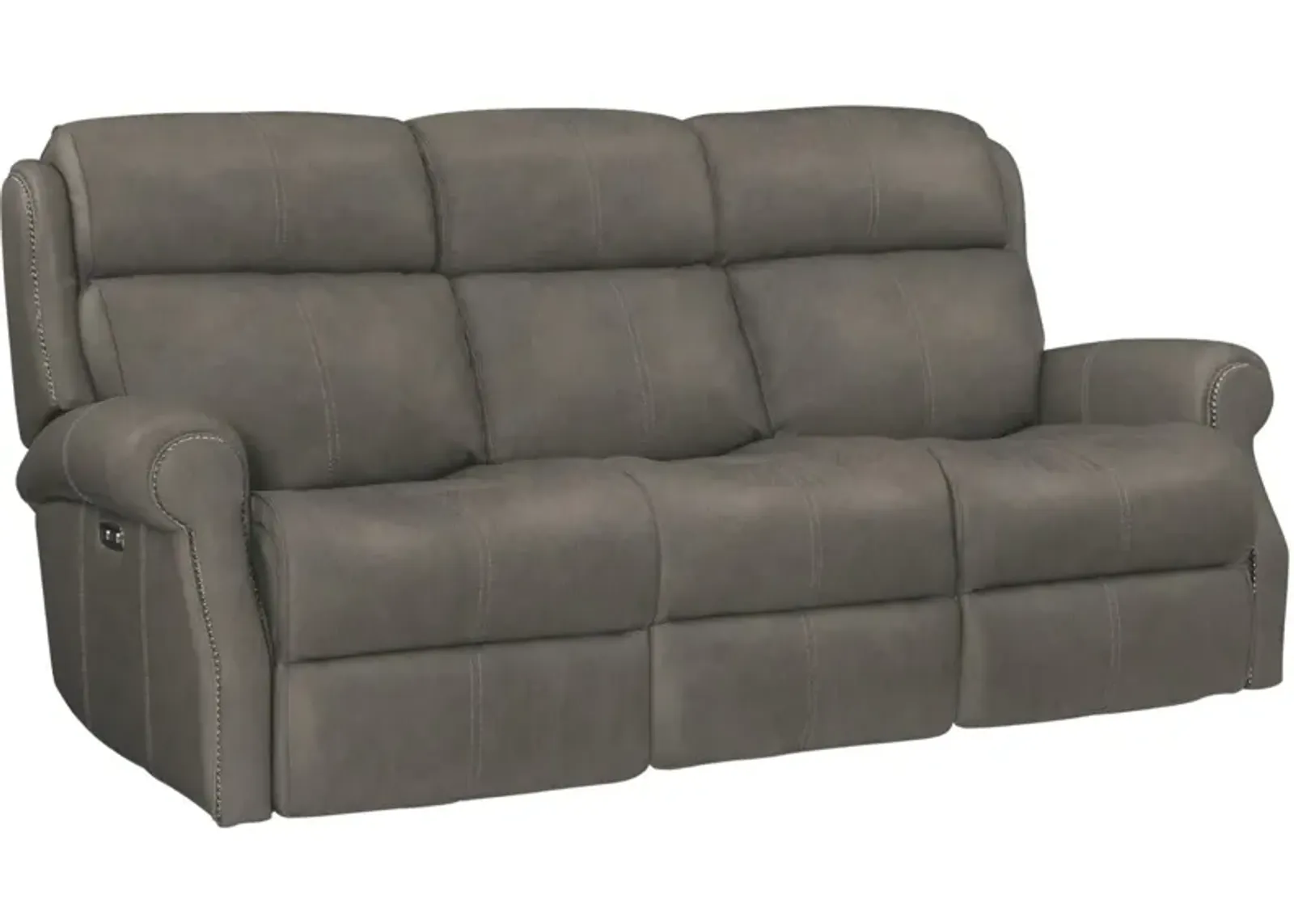 MCGWIRE DOVE LEATHER POWER SOFA