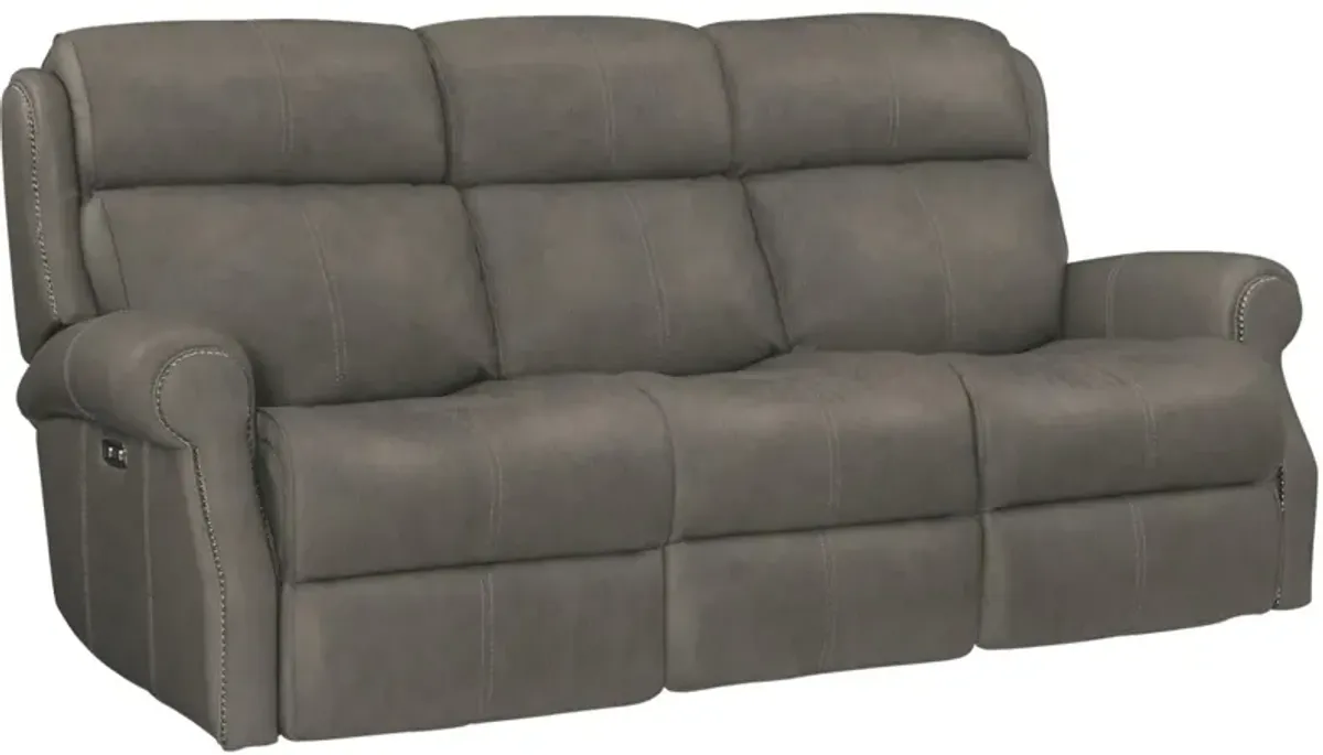 MCGWIRE DOVE LEATHER POWER SOFA