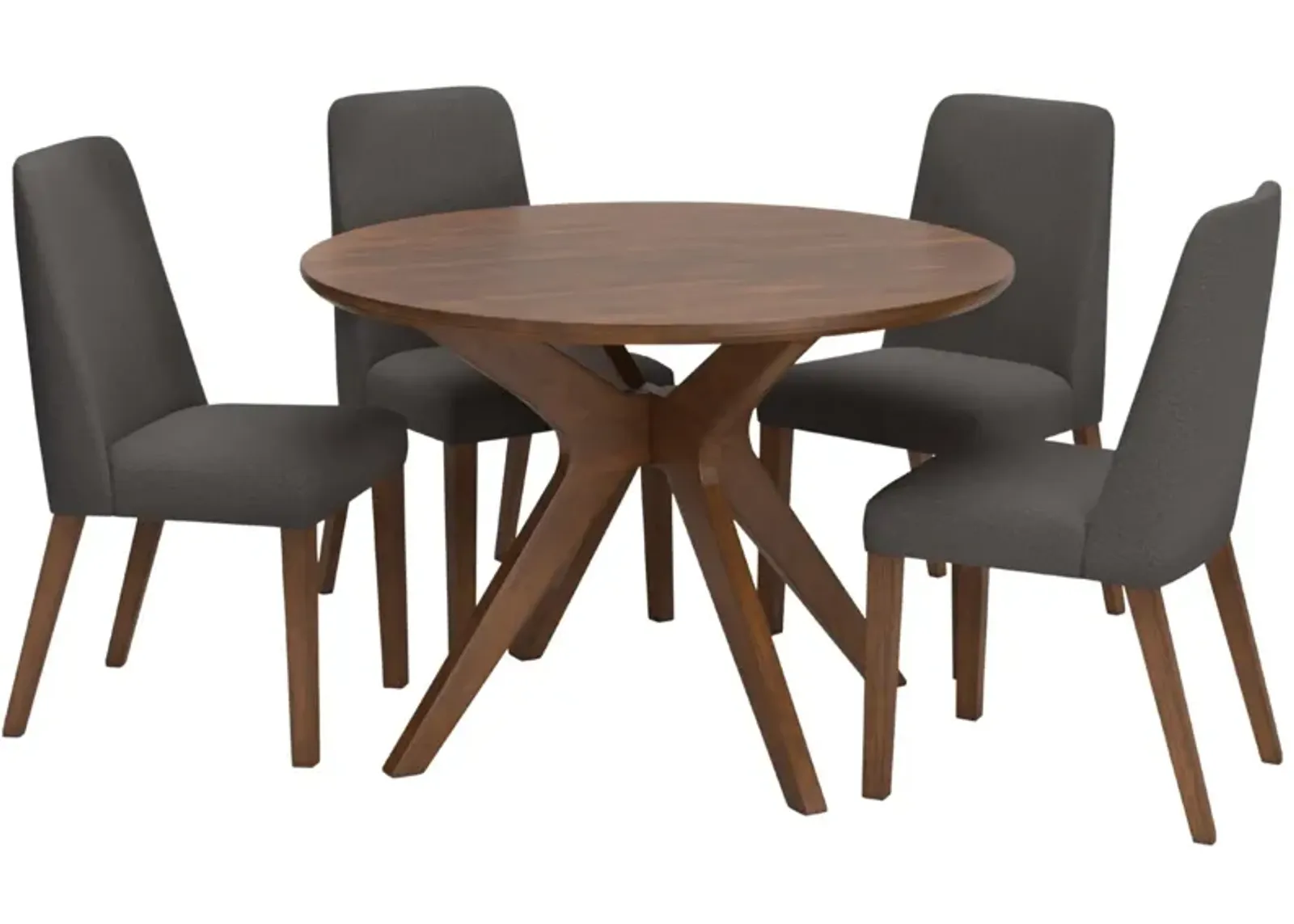 LYNCOTT CHARCOAL 5 PIECE ROUND DINING SET