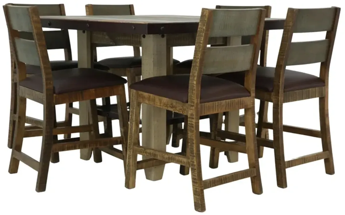 JEFFERSON 7 PIECE COUNTER HEIGHT DINING SET