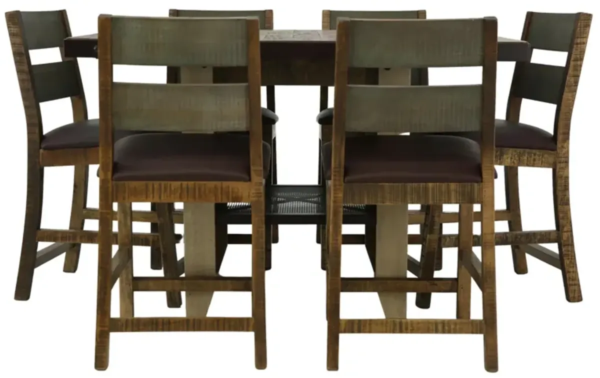 JEFFERSON 7 PIECE COUNTER HEIGHT DINING SET