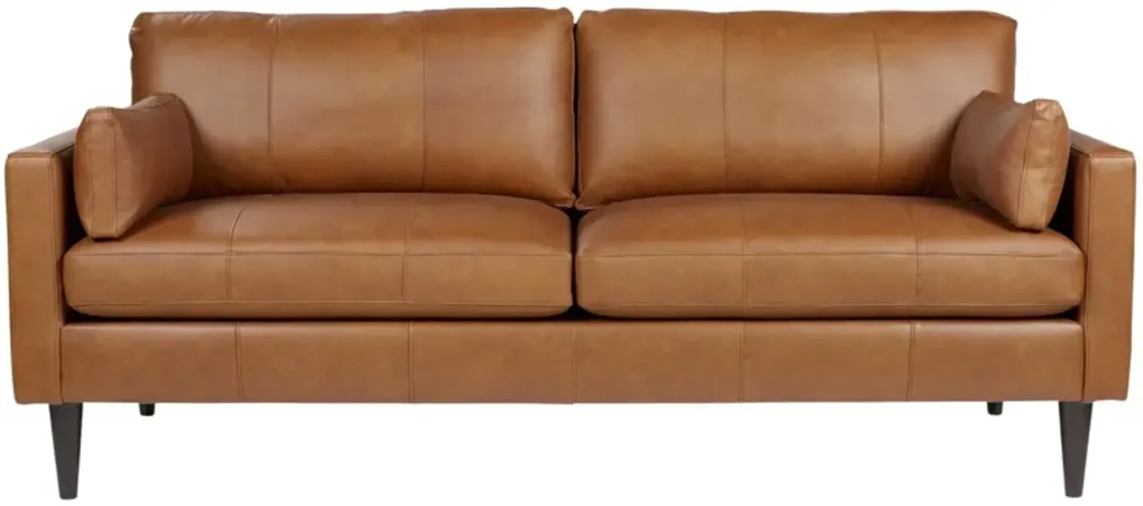 TRAFTON RUST LEATHER SOFA