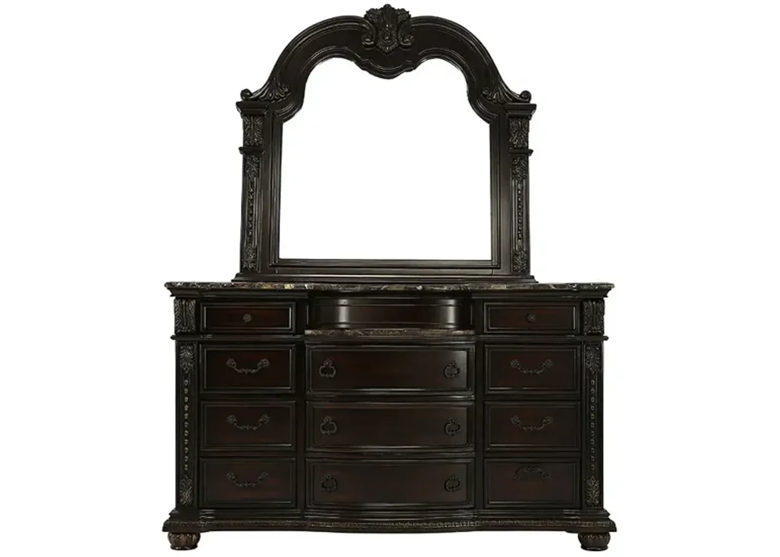 STANLEY CHERRY DRESSER AND MIRROR