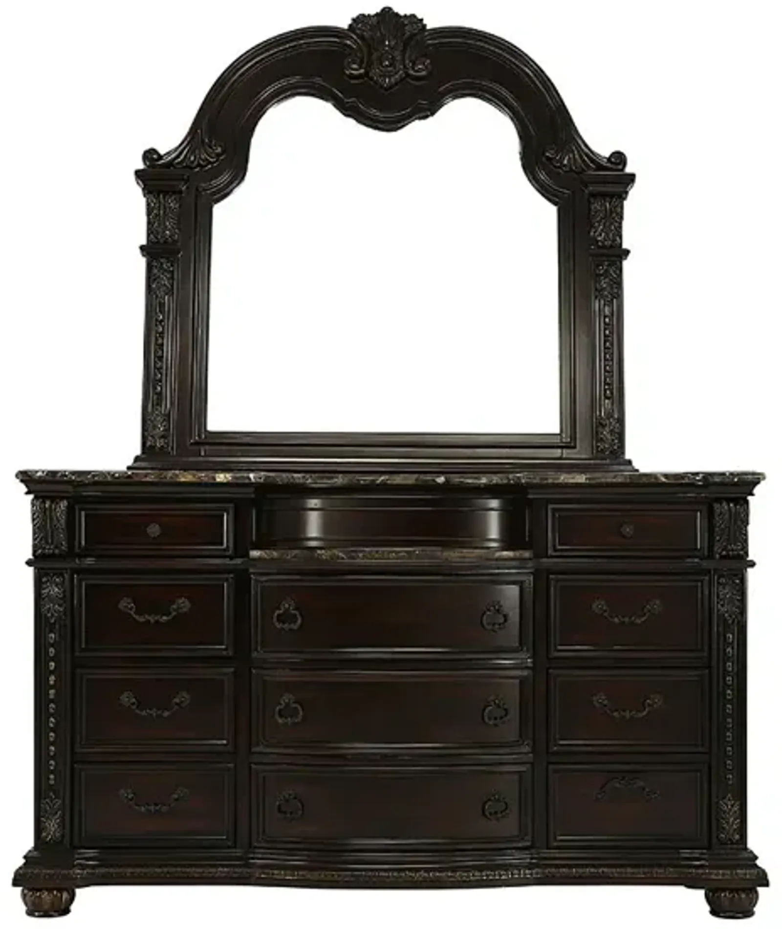 STANLEY CHERRY DRESSER AND MIRROR