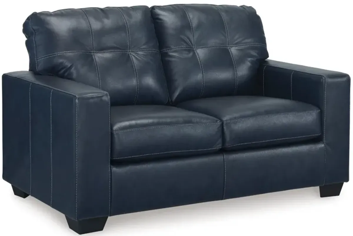 SANTORINE OCEAN LEATHER LOVESEAT