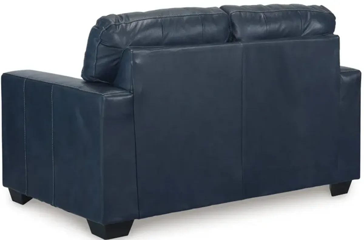 SANTORINE OCEAN LEATHER LOVESEAT