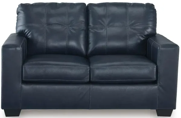 SANTORINE OCEAN LEATHER LOVESEAT