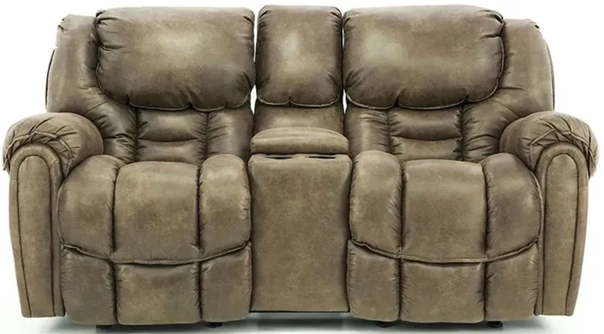 BAXTER MOCHA 1P POWER LOVESEAT WITH CONSOLE