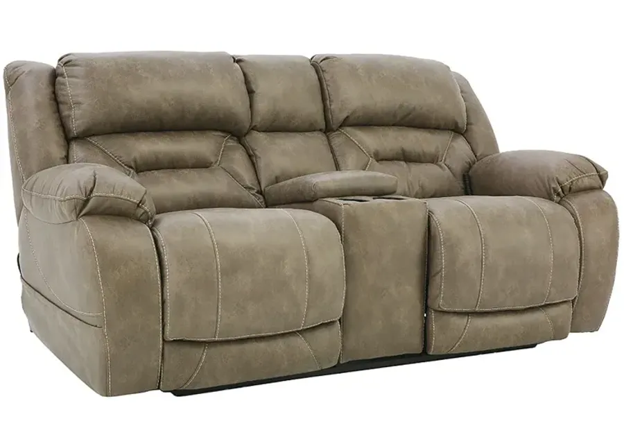 ENTERPRISE MUSHROOM 3P POWER LOVESEAT WITH CONSOLE