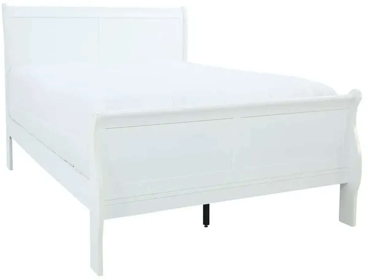 LOUIS PHILIP WHITE KING BED