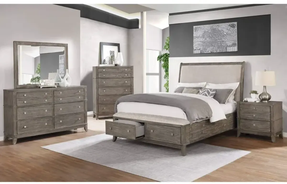 MINDI BRUSHED GRAY KING BEDROOM