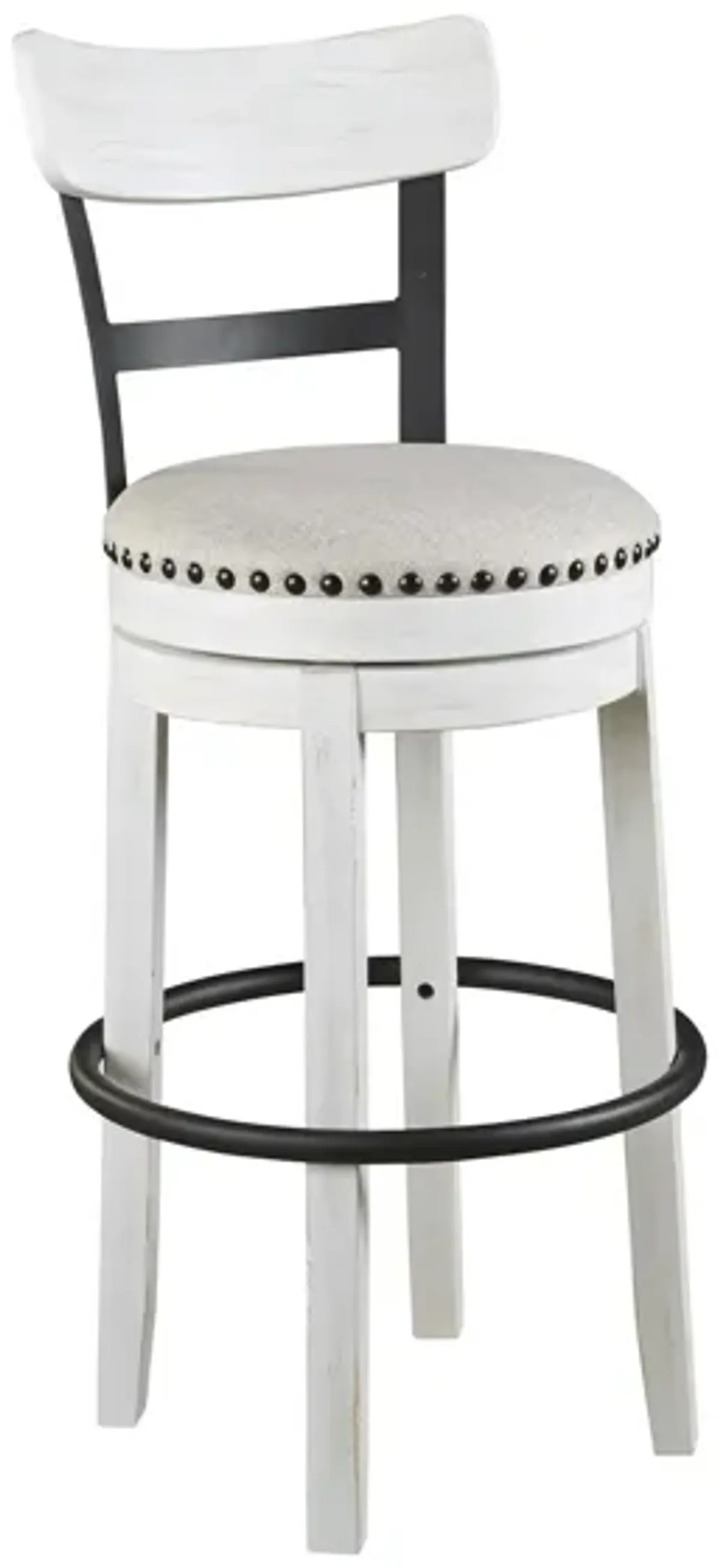 VALEBECK 30" WHITE SWIVEL BARSTOOL