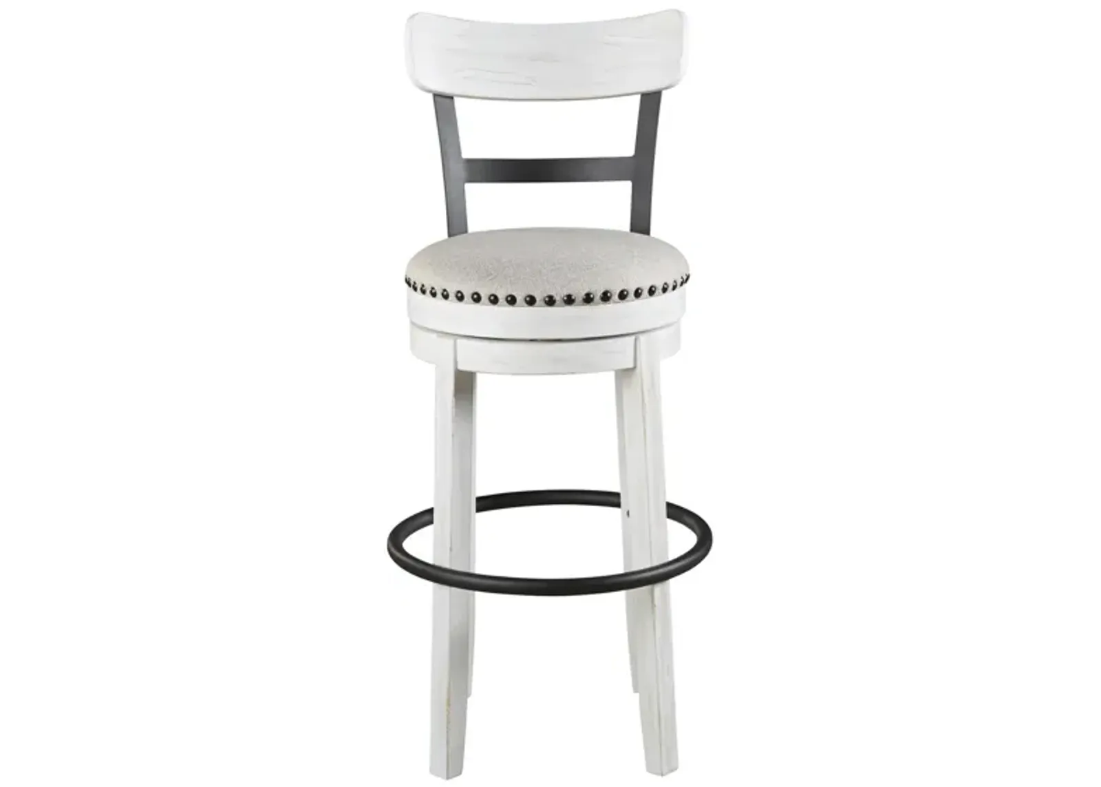 VALEBECK 30" WHITE SWIVEL BARSTOOL