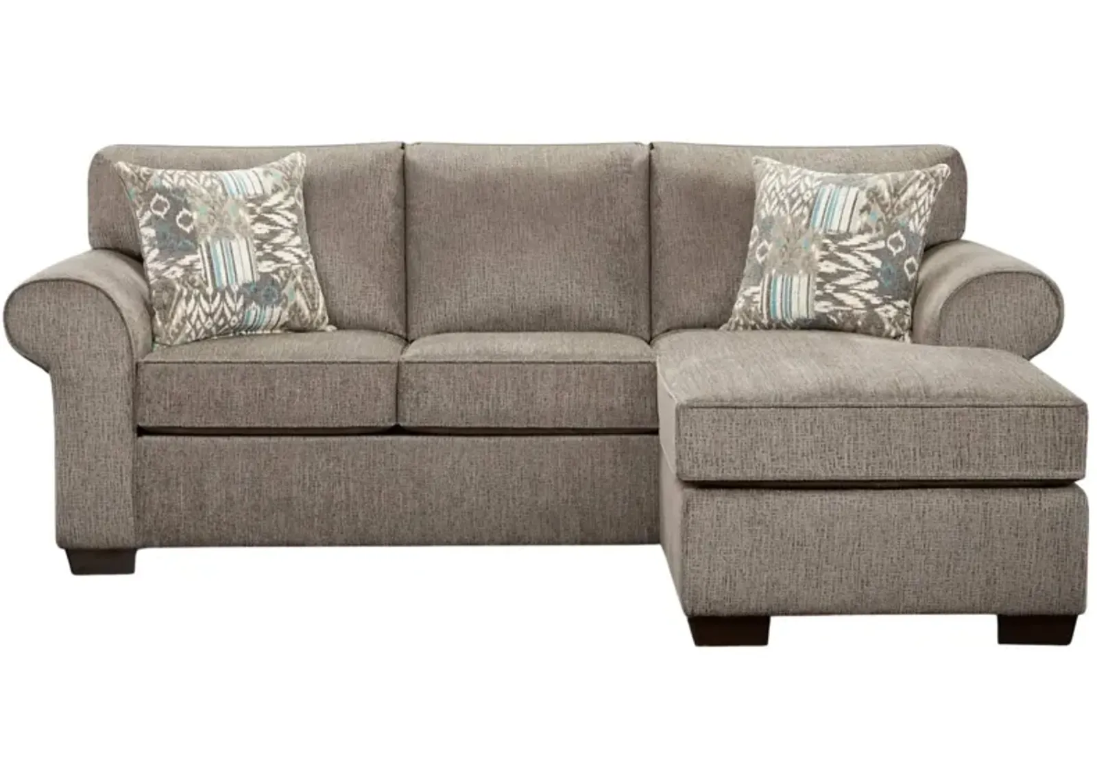 MARCEY NICKEL SLEEPER SOFA WITH CHAISE