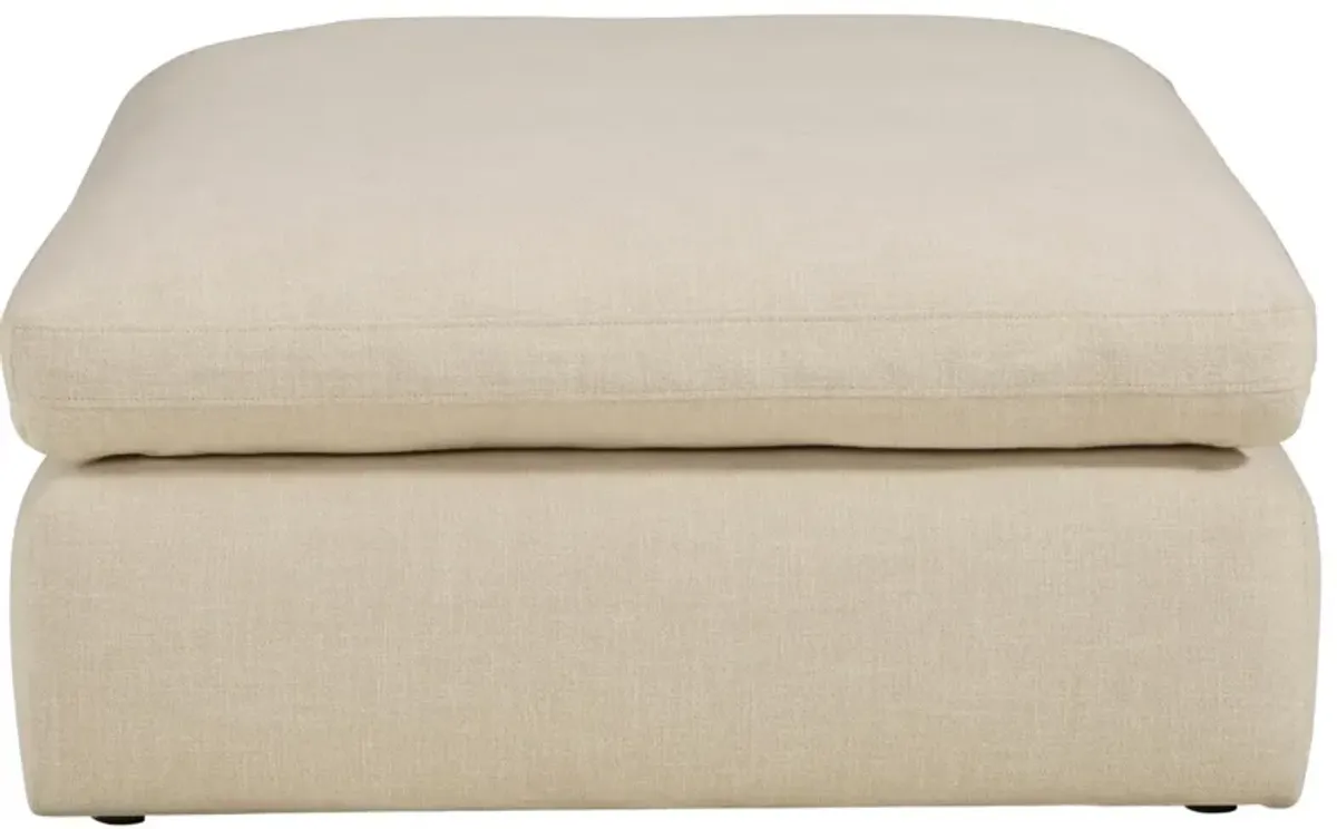 ELYZA LINEN OVERSIZED OTTOMAN