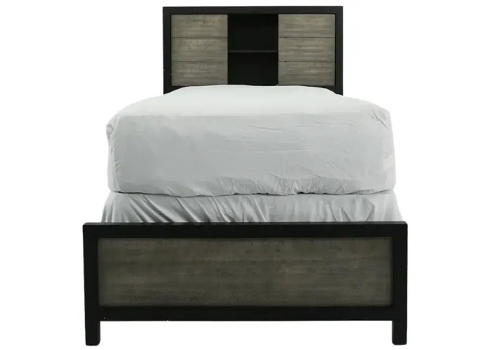 DAUGHTREY BLACK TWIN BOOKCASE BED