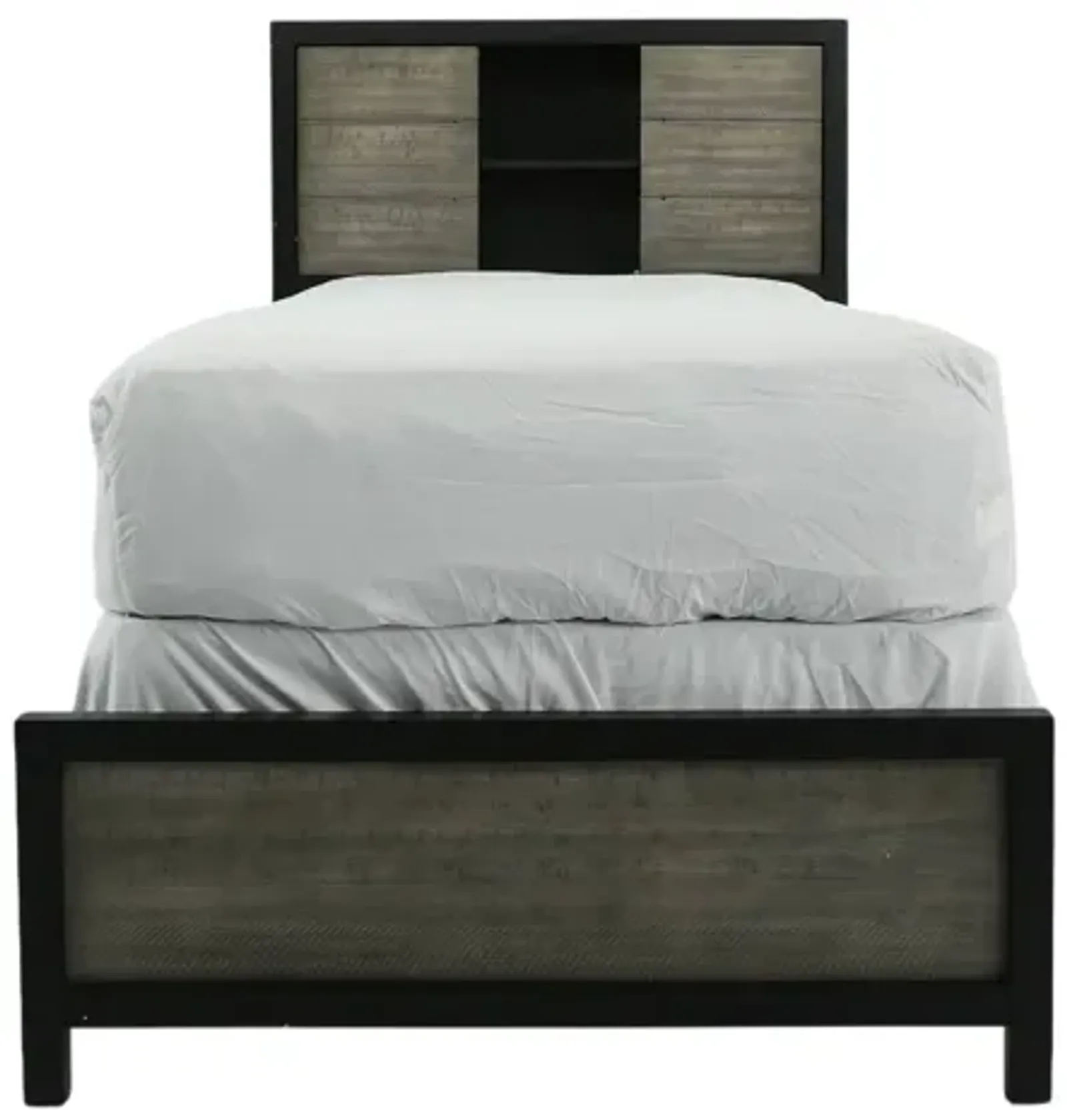 DAUGHTREY BLACK TWIN BOOKCASE BED