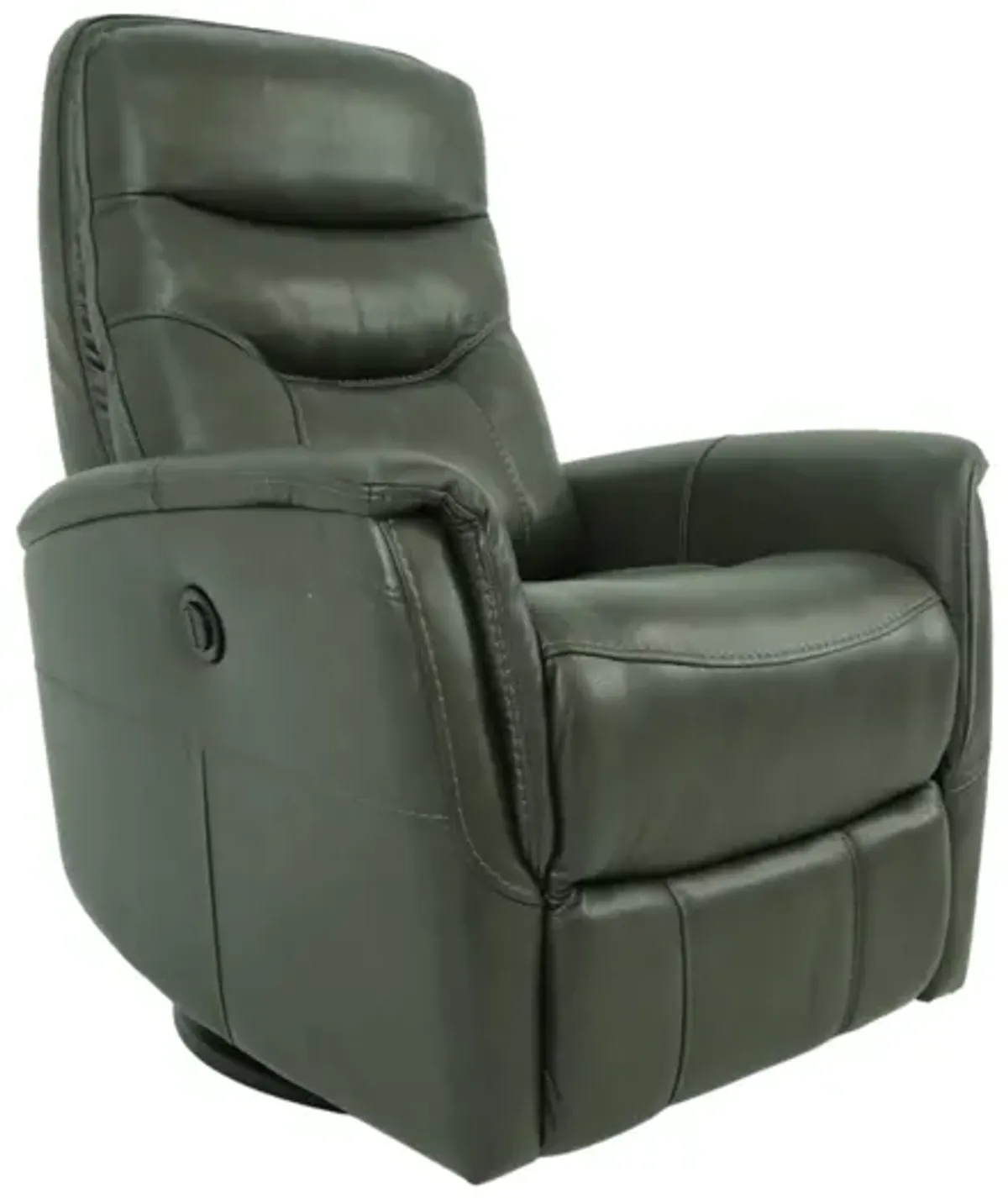 ANTONIO CHARCOAL LEATHER POWER SWIVEL RECLINER