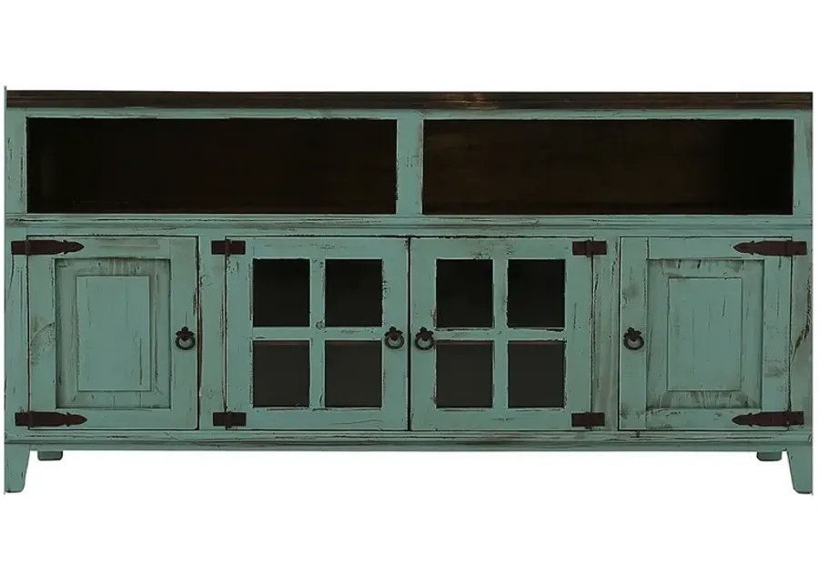 LAWMAN TURQUOISE 72" MEDIA CONSOLE