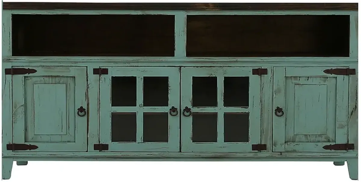 LAWMAN TURQUOISE 72" MEDIA CONSOLE