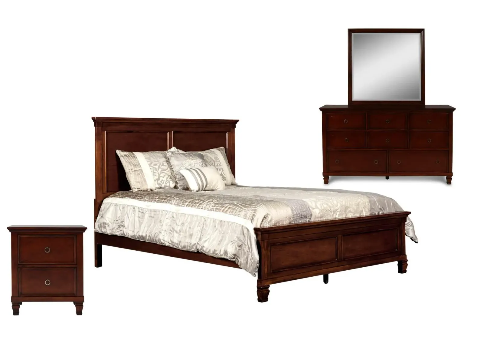 TAMARACK CHERRY QUEEN BEDROOM