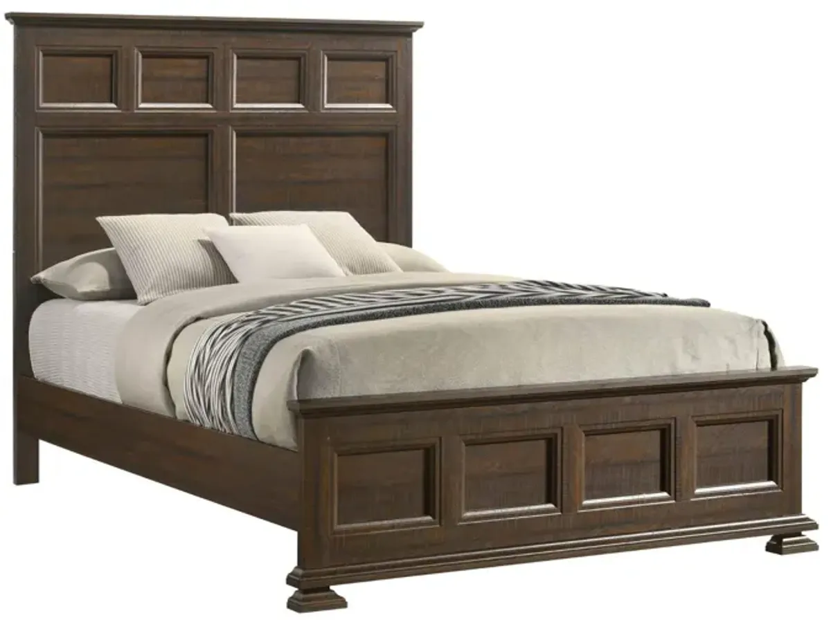 MOSSBERG RUSTIC OAK KING BED