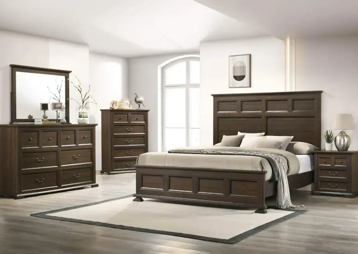 MOSSBERG RUSTIC OAK KING BED