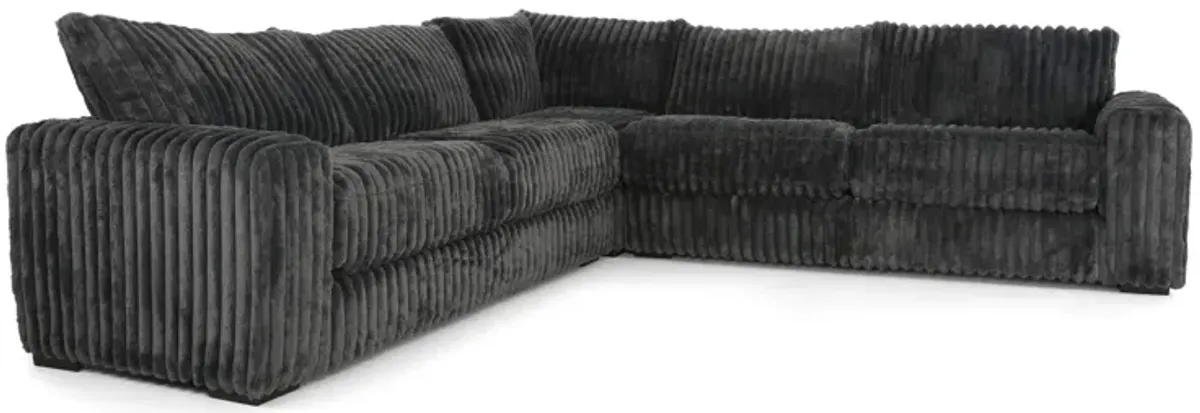 MONDO MONSTER GUNMETAL 3 PIECE SECTIONAL