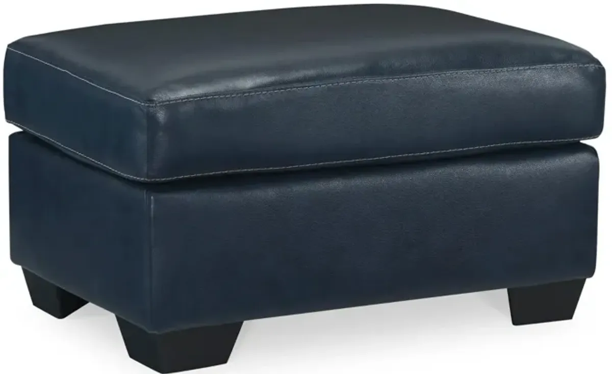 SANTORINE OCEAN LEATHER OTTOMAN