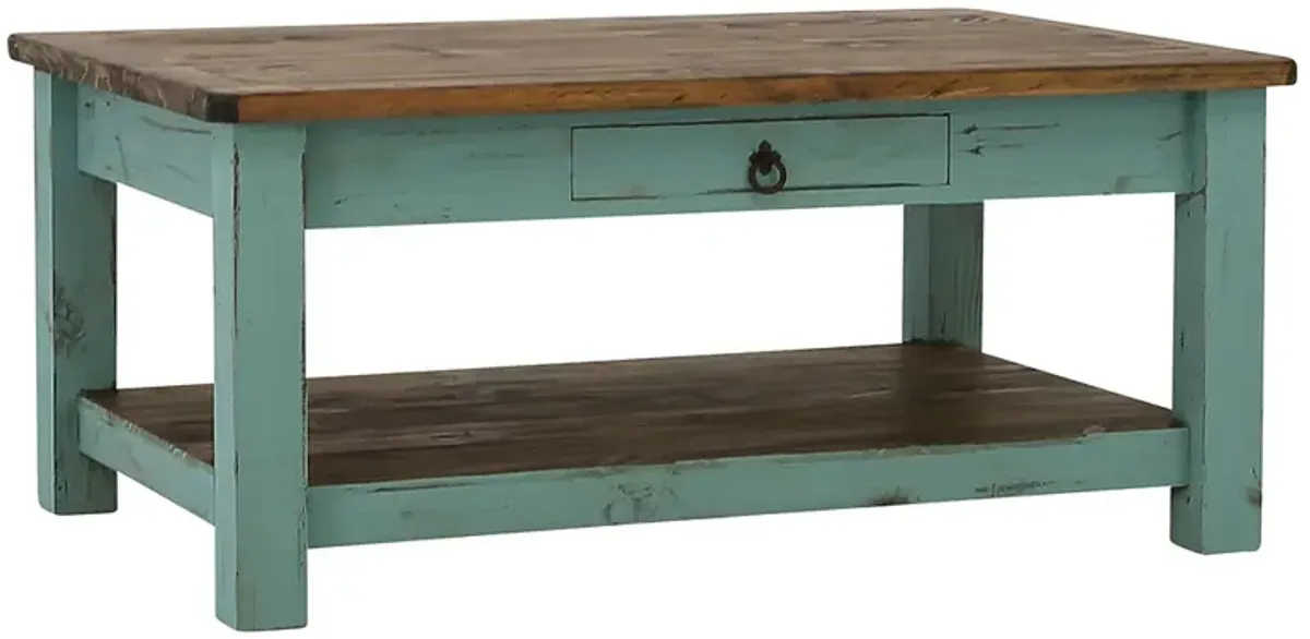 LAWMAN TURQUOISE COCKTAIL TABLE