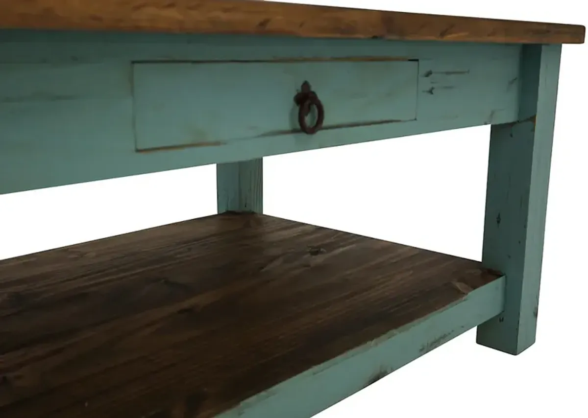 LAWMAN TURQUOISE COCKTAIL TABLE