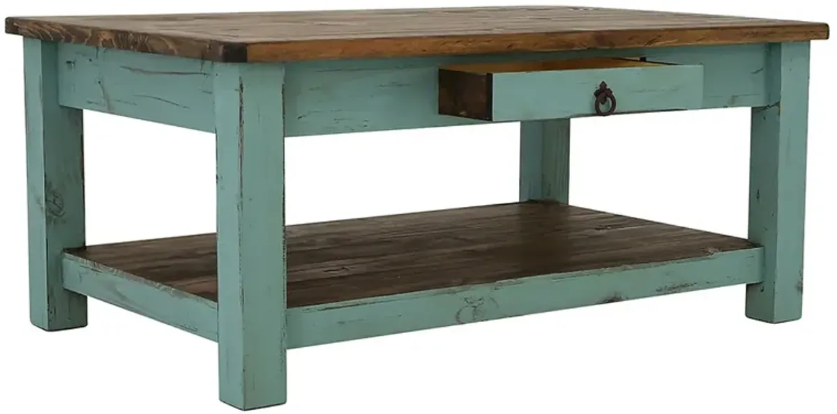 LAWMAN TURQUOISE COCKTAIL TABLE