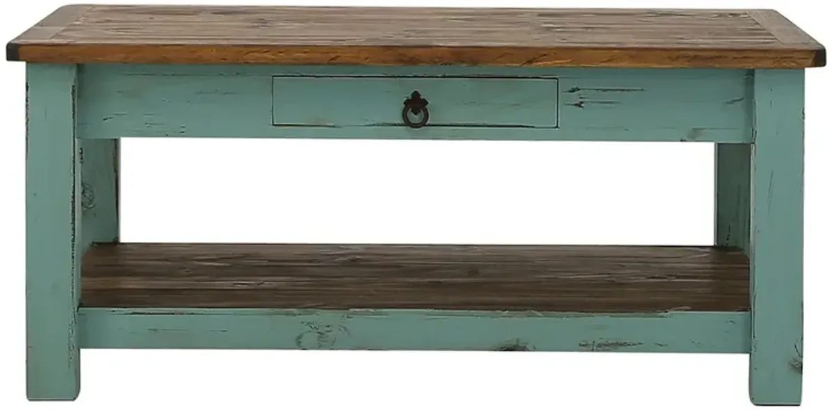 LAWMAN TURQUOISE COCKTAIL TABLE