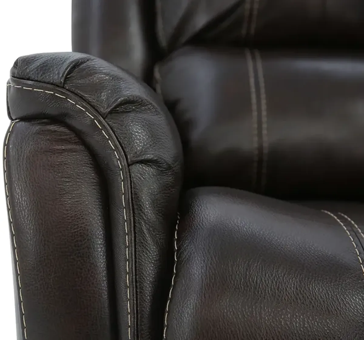 BRYCE WALNUT LEATHER SWIVEL GLIDER RECLINER