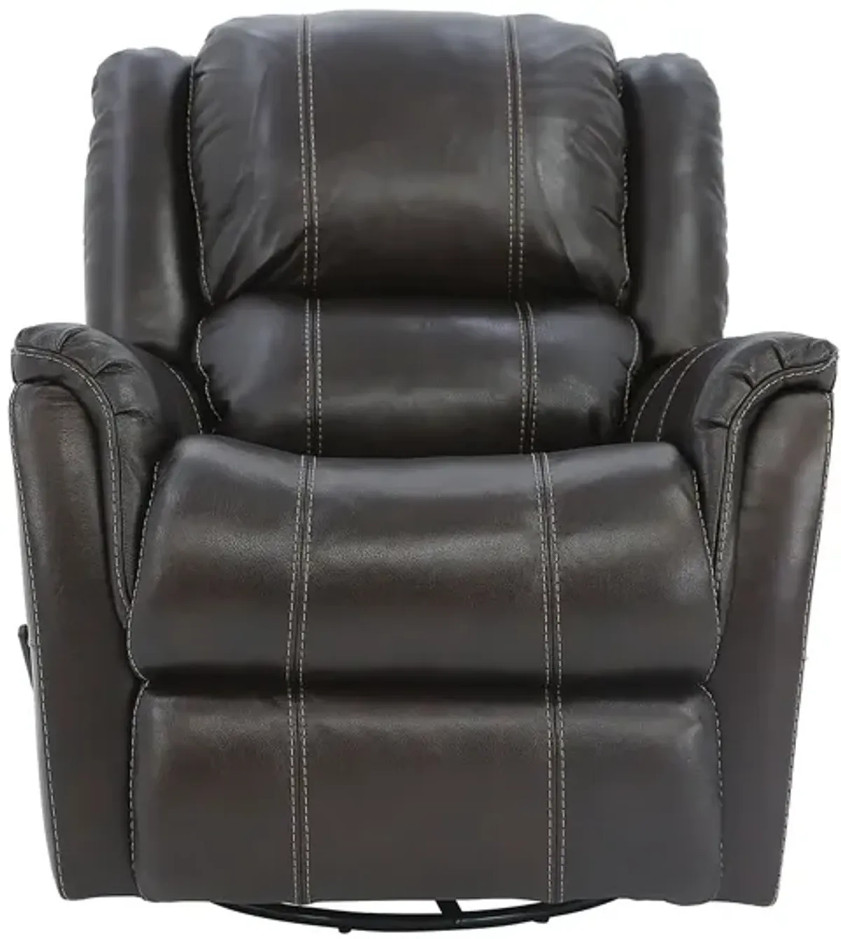 BRYCE WALNUT LEATHER SWIVEL GLIDER RECLINER