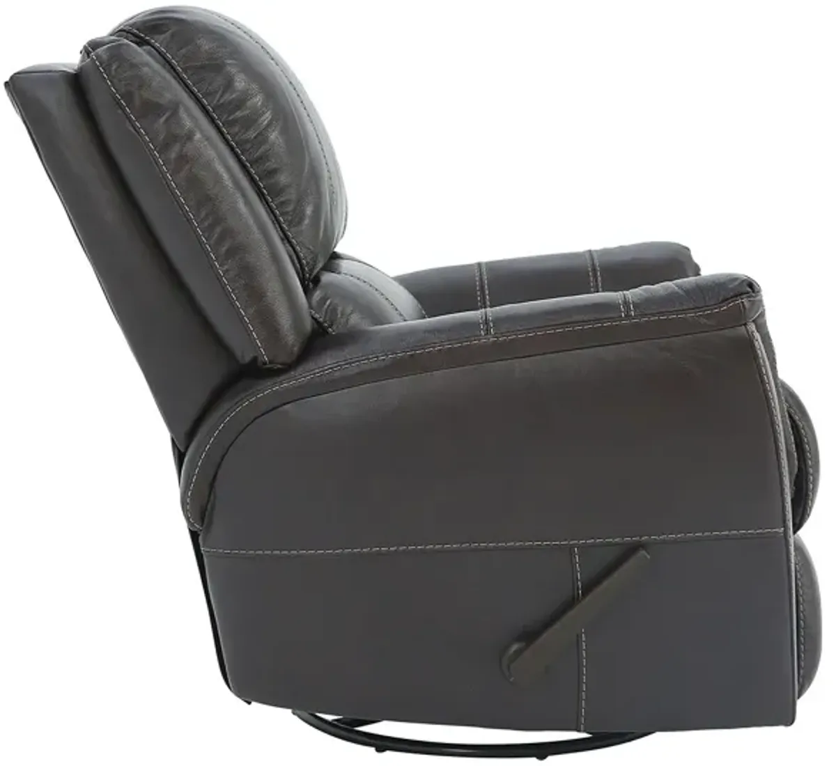 BRYCE WALNUT LEATHER SWIVEL GLIDER RECLINER