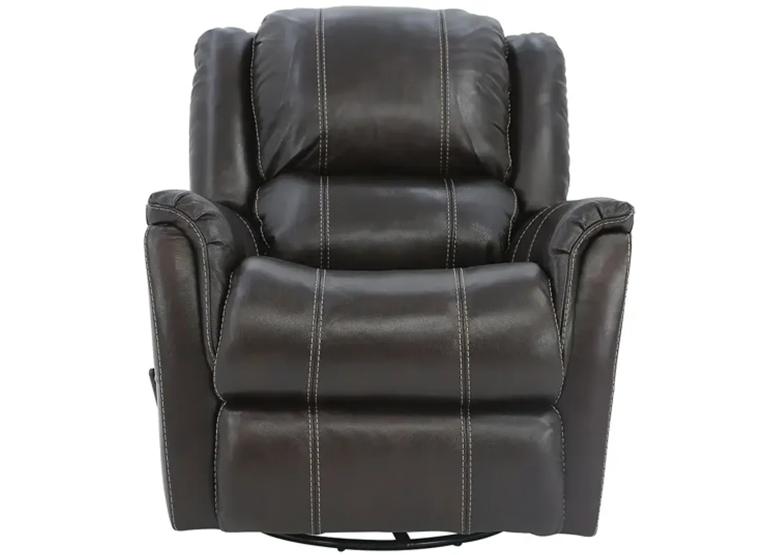 BRYCE WALNUT LEATHER SWIVEL GLIDER RECLINER