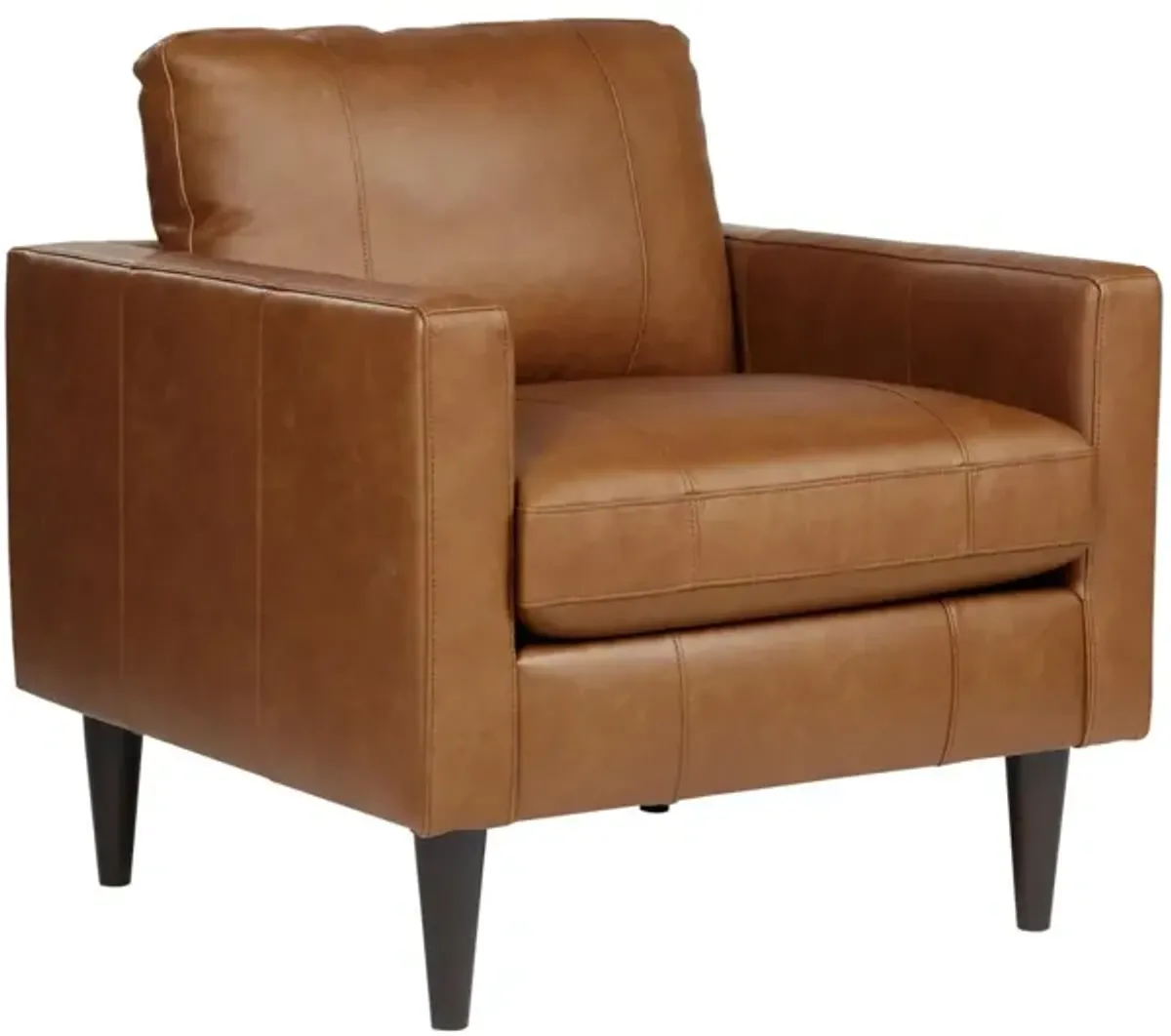 TRAFTON RUST LEATHER CHAIR