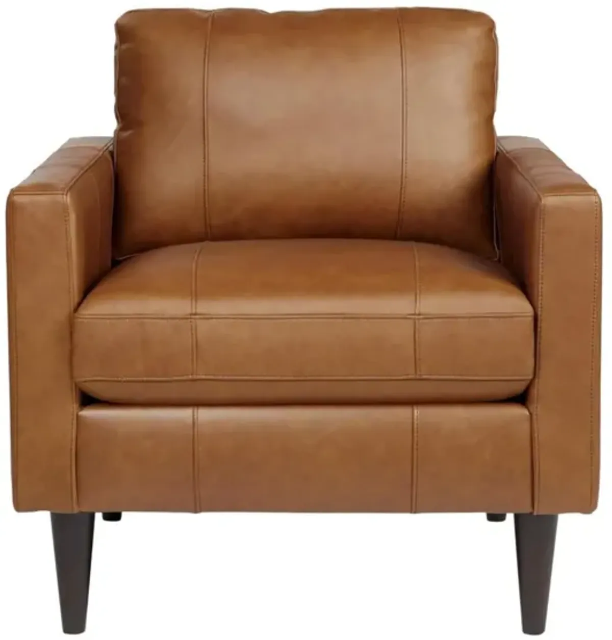 TRAFTON RUST LEATHER CHAIR