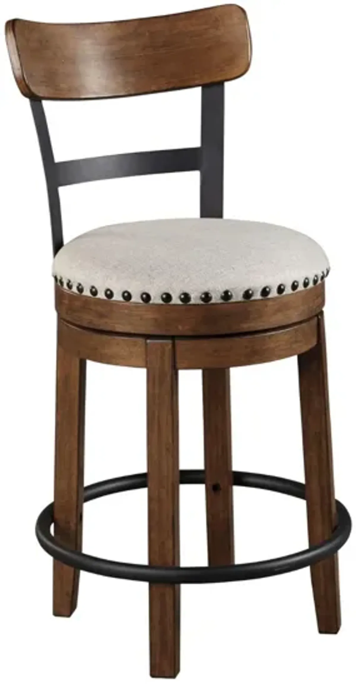 VALEBECK 24" BROWN SWIVEL BARSTOOL