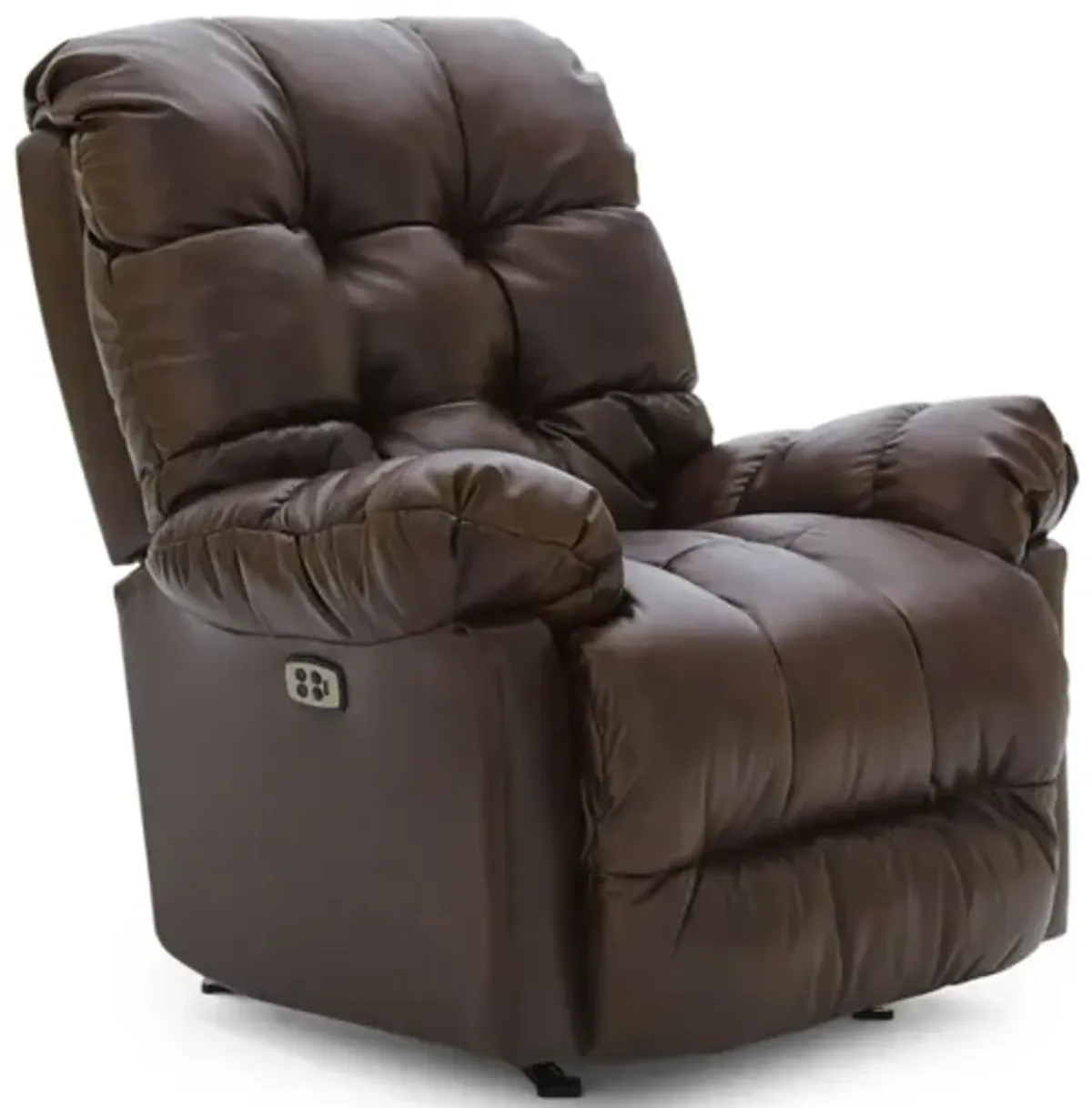 BROSMER CHOCOLATE LEATHER POWER LIFT RECLINER