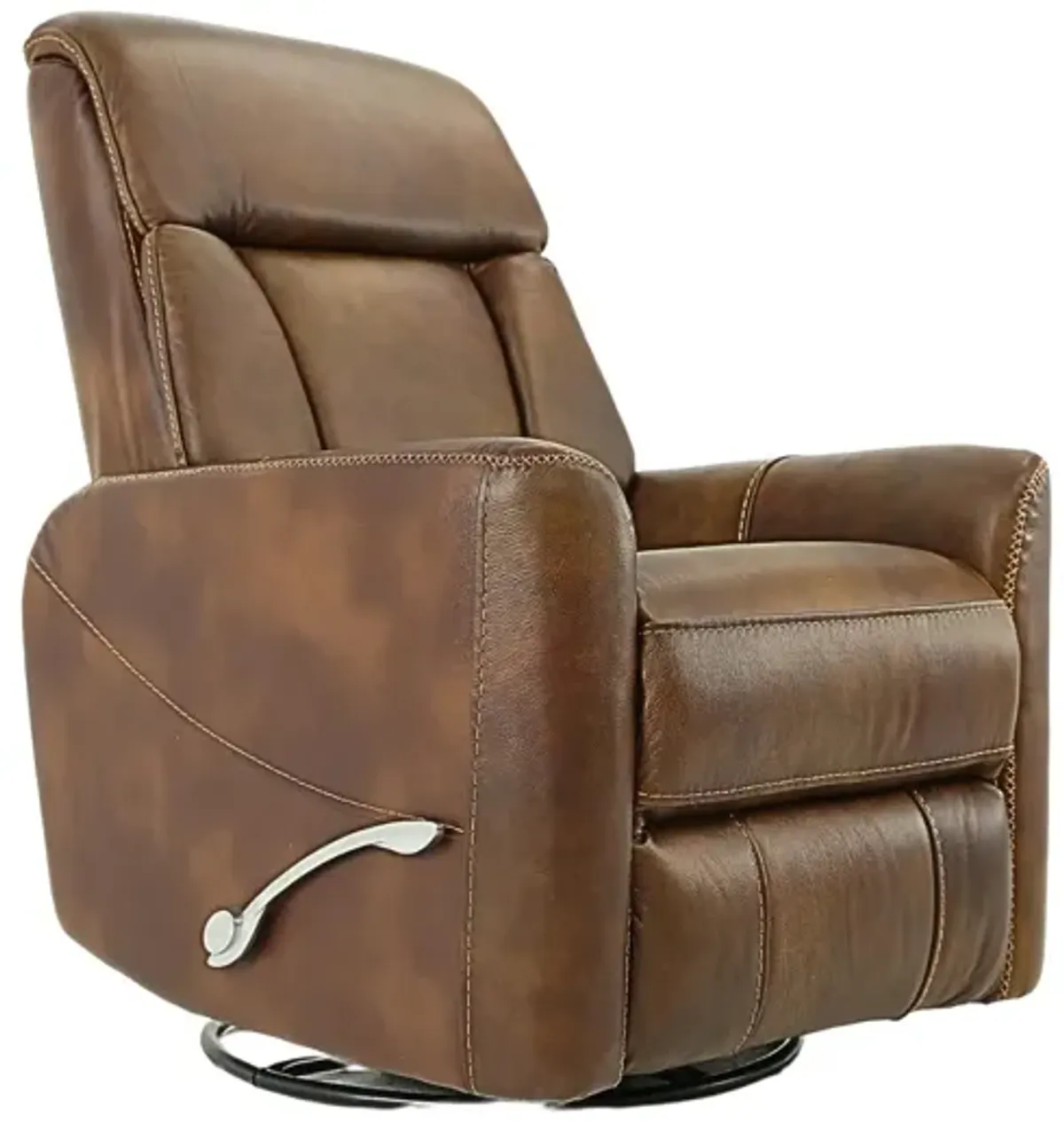 TAURUS SIENNA LEATHER SWIVEL RECLINER