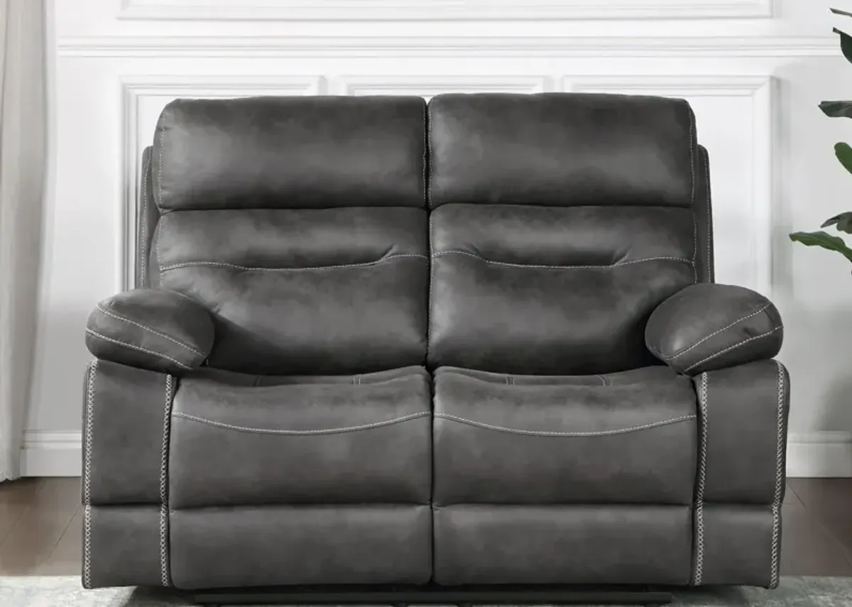 RUDGER GRAY RECLINING LOVESEAT