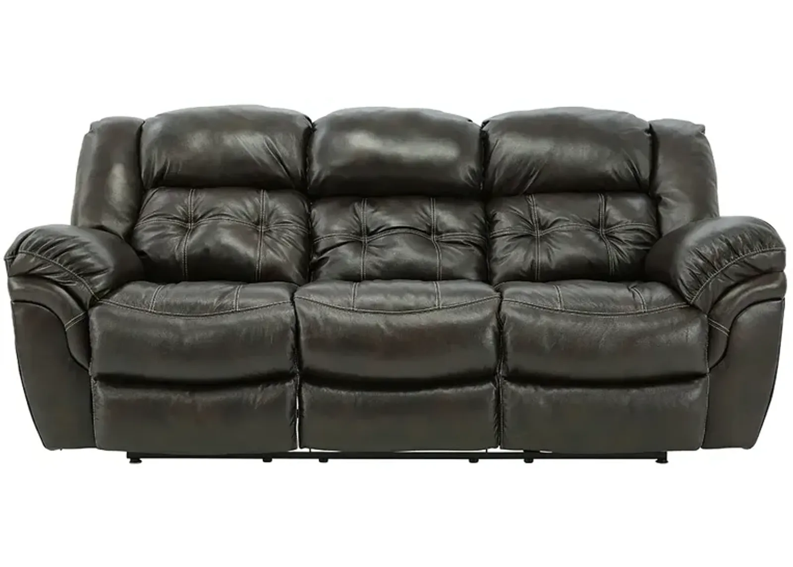 HUDSON CHOCOLATE LEATHER RECLINING SOFA