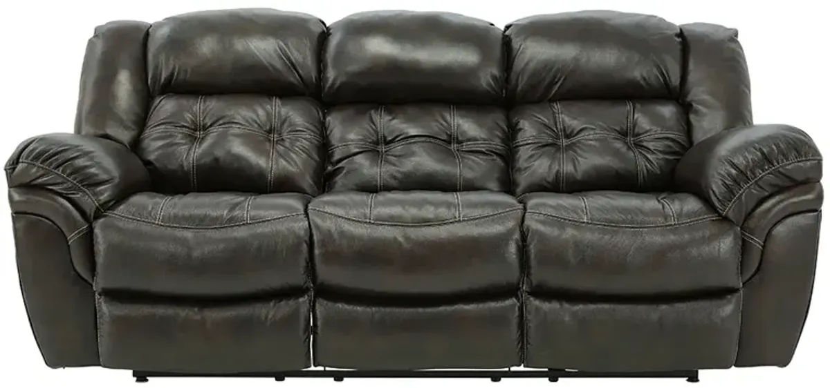 HUDSON CHOCOLATE LEATHER RECLINING SOFA