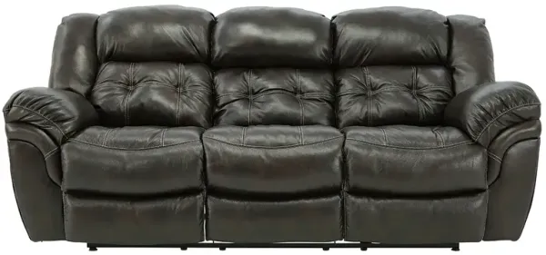 HUDSON CHOCOLATE LEATHER RECLINING SOFA